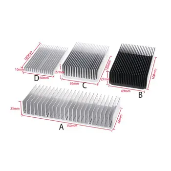 

DIY Electronic Cooling StripThermal Block Extruded Aluminum Heatsink For High Power LED IC Chip Cooler Radiator Heat Sink PXPC