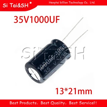 

10PCS 35V1000UF 13*21mm 1000UF 35V 13*21 Aluminum electrolytic capacitor