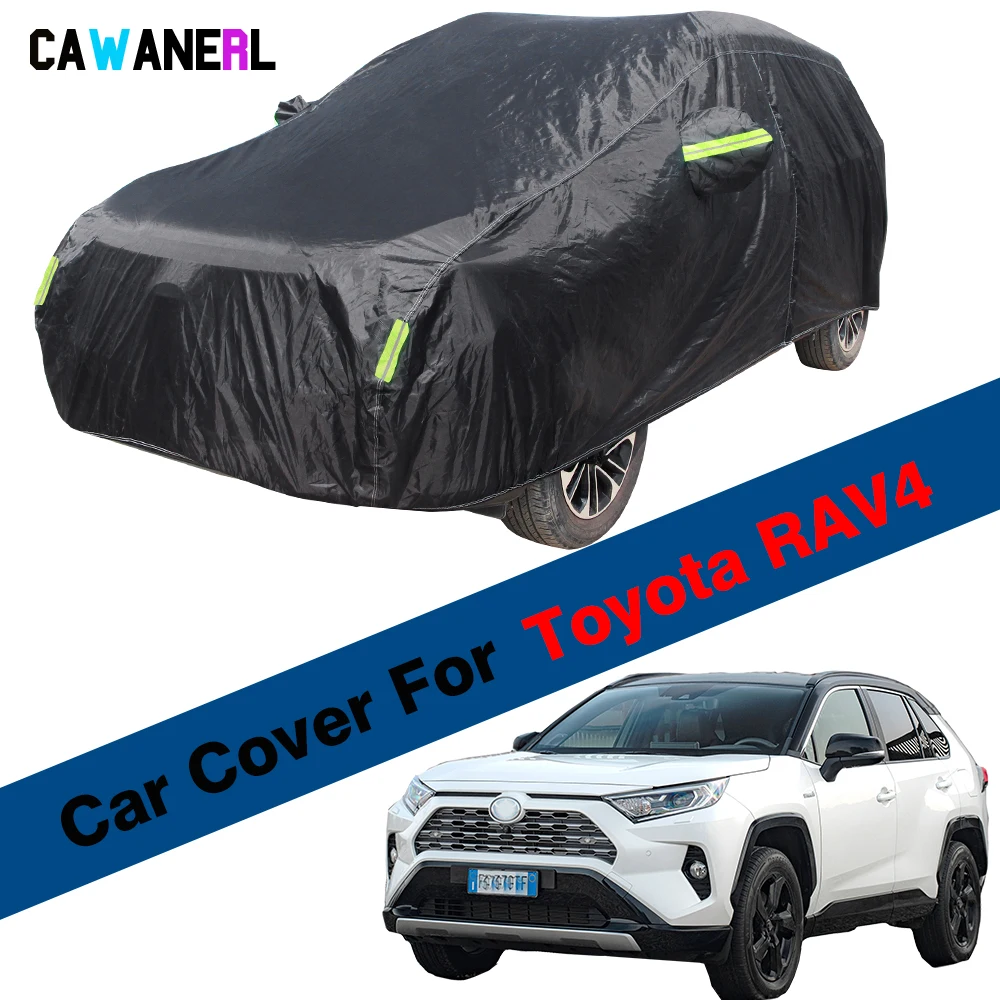 Фото Полноразмерный чехол для автомобиля SUV, защита от УФ-лучей, солнца, снега, дождя, льда, прочный водонепроницаемый чехол для Toyota RAV 4 RAV4 №1