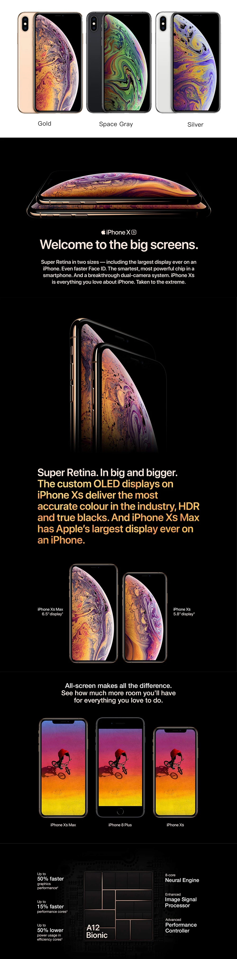 iphone cell phones for sale Original Apple iPhone XS Max 4G LTE Mobile Phone Used 6.5" 4GB RAM ROM 64GB/256GB/512GB 3174mAh NFC A12 Bionic IOS SmartPhone cellphone iphone