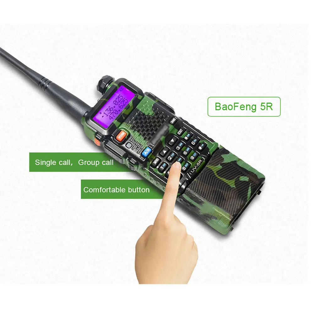 2 шт Baofeng UV-5R иди и болтай Walkie Talkie “иди и радиолюбителей Портативный иди и болтай Walkie Talkie“ иди и 128 двухдиапазонный УКВ/VHF радио двухстороннее радио UV 5r C