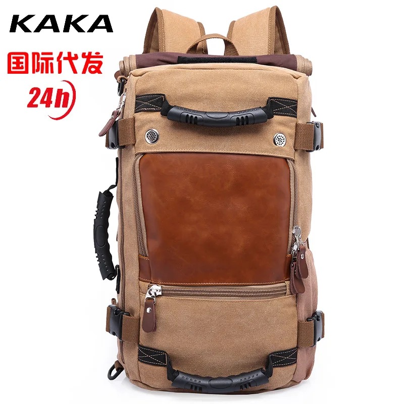 

Literature And Art Retro Casual Korean-style Large Capacity Canvas Backpack Men's Backpack Multi-functional Travel Casual Backpa