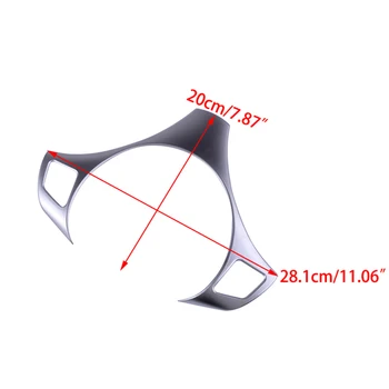 

Car Steering Wheel Cover Trim Decoration Silver For BMW 1 3 Series E82 E87 E90 E92 E93 Durable