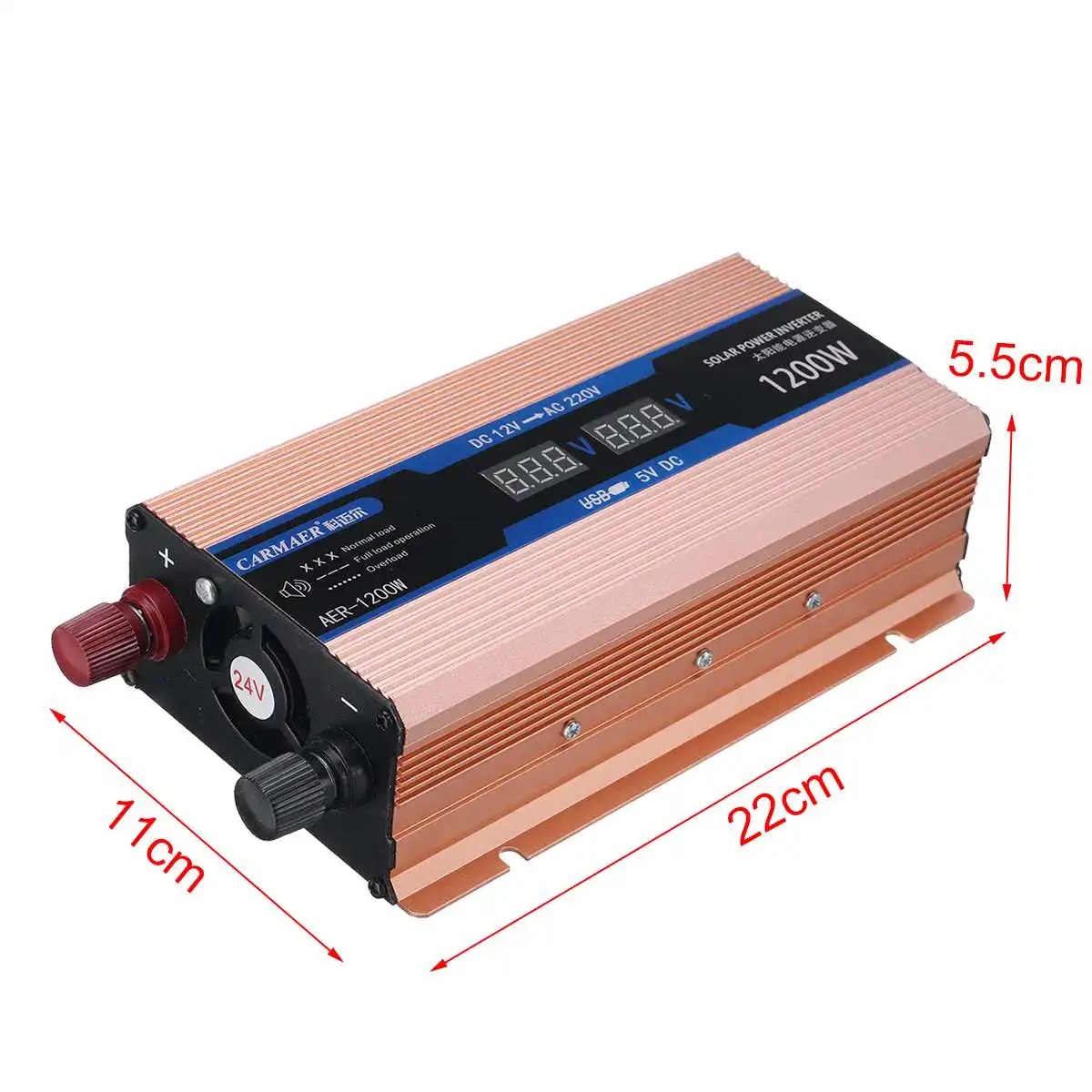 DC 12 V/24 V к переменному току 220V 1200W фары для автомобилей Мощность Инвертор адаптер модифицированный синусоидный инвентор с Мощность автомобильный инвертирующий усилитель Зарядное устройство преобразователь Питание