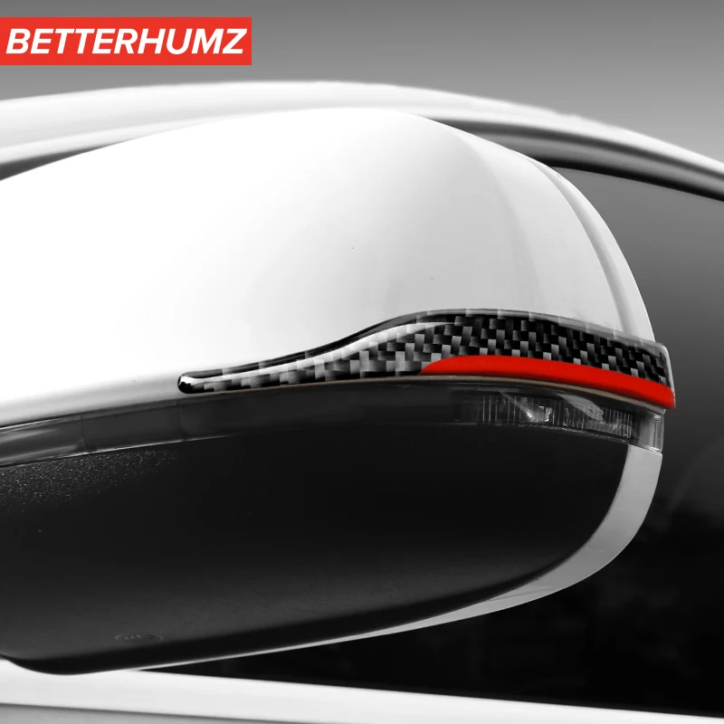 

For Audi a3 a4 a5 a6 c5 c6 Q5 Q7 SQ5 Carbon Fiber Rearview Mirror Anti-rub Strips Trim Car Styling Anti-collision Car Stickers