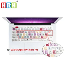 HRH premium Pro ярлык горячих клавиш силиконовый чехол-клавиатура для MacBook Air Pro retina 1" 15" 1" до выпуска