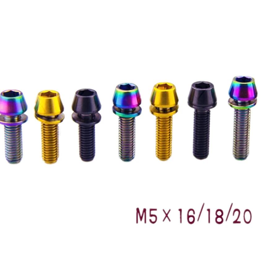 Titanium bolts M5X16 18 20 cone washer