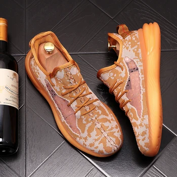 

Men's Shoes Men's 2020 Mesh Sports Casual Shoes Breathable Hollow Running Shoes Knitted Daddy Trendy Shoes Hot Sale leisure Shoe