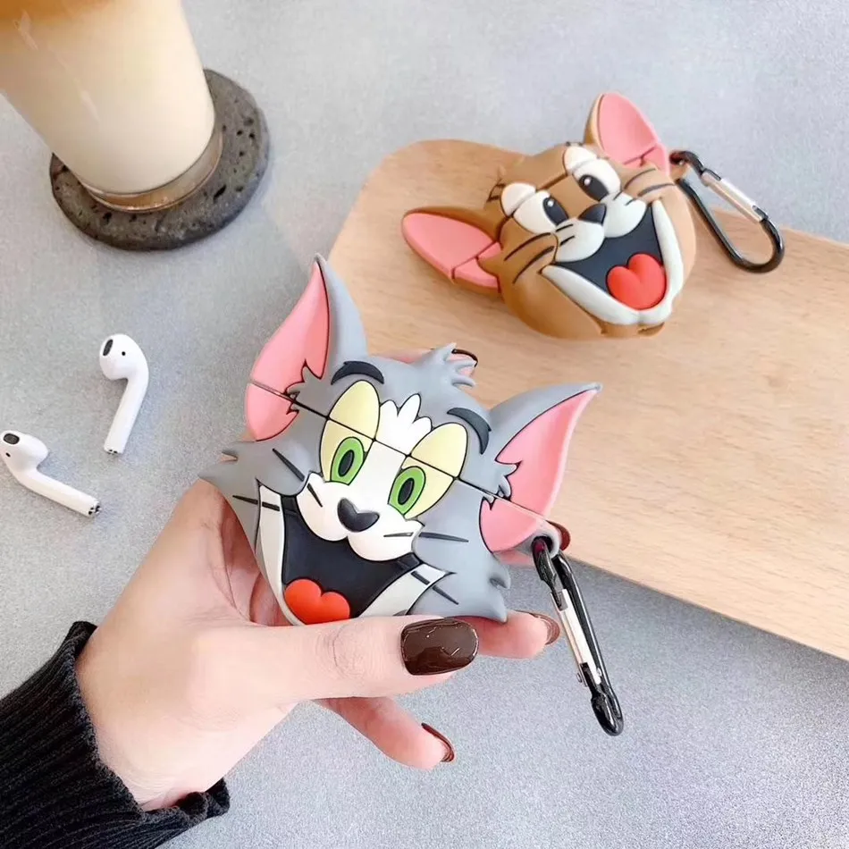 3D Единорог наушники в форме мыши чехол для Airpods 2 силиконовый с изображением кота