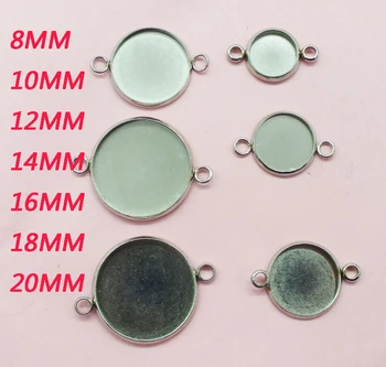 

Free shipping Wholesale ( 200PCS/ lot ) 316 stainless steel.Double hole.Blank pendant bottom tray