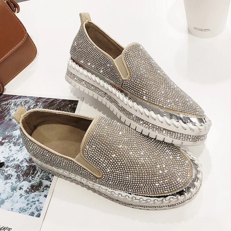 slip on sneakers with bling