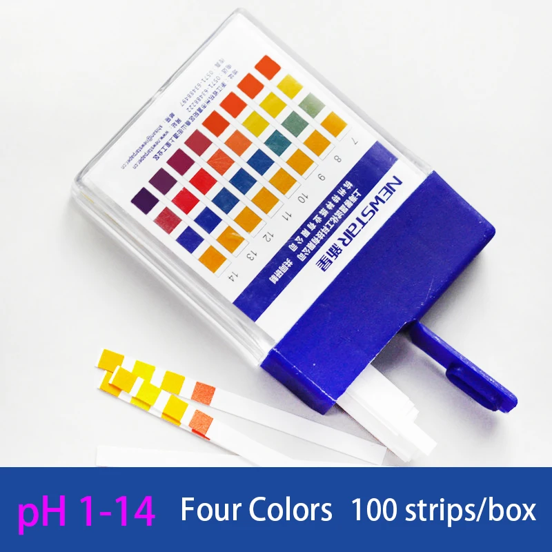 Papier De Test Ph Quatre Couleurs, 100 Bandelettes/Boîte, Papier De Test De  Laboratoire Universel 1 14 | Aliexpress