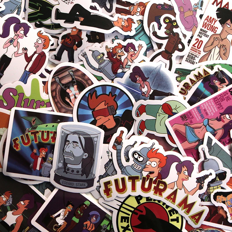 L3395 69 шт. ТВ-шоу Futurama DIY граффити скейтборд ноутбук значок мотоциклетные сумки для багажа аксессуары