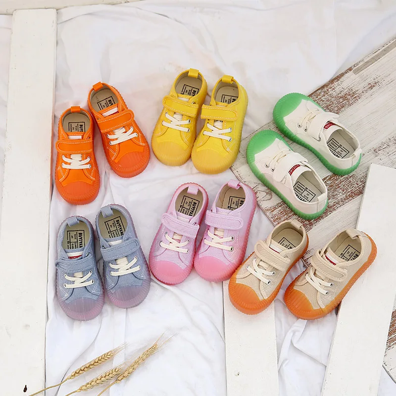 

Child Canvas Shoes Baby Boys Biscuit Soft Bottom Shoes Toddler Girls Casual Breathbale Shoes Little Kids Non-slip Footwear