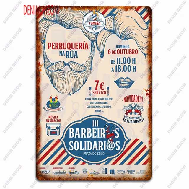 Hair Cutting Retro Plaque Metal Signs BARBER SHOP Vintage Painting Wall Art Posters Cafe Bar Pub Shave & Haircut Home Decor WY28 2