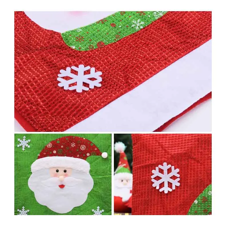 Three-dimensional Pattern Santa Claus Christmas Table Decoration Snowman Christmas Chair Cover ForDecoration New