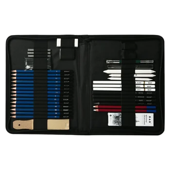 

H&B 45Pcs Art Kit Drawing and Sketching Pencil Set Charcoal Pencils Graphite Pencils Erasers with Kit Bag Accessories