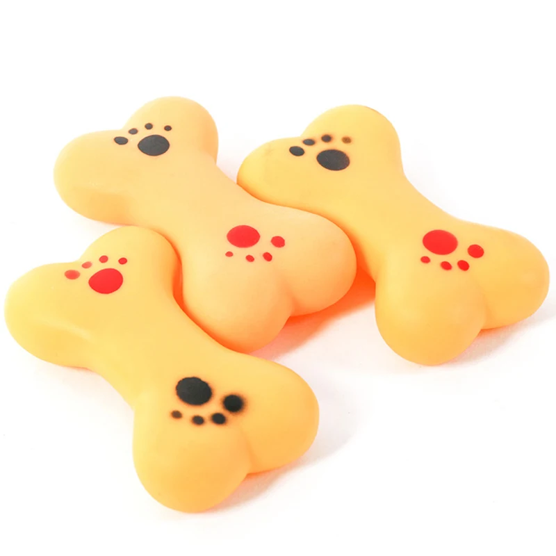 Top-20Pcs/лот игрушки для собак, щенков, домашних животных, виниловая кость, собака, кошка, пищалка, игрушка ББ звук, Нетоксичная игрушка