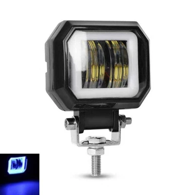 1pcs S Blue halo YAIT 3 дюйма 20 Вт Светодиодный светильник для работы с широким пучком 12 В 24 В для внедорожников, лодок, 4X4, светодиодный 3 дюйма - Цвет: 1pcs S Blue halo
