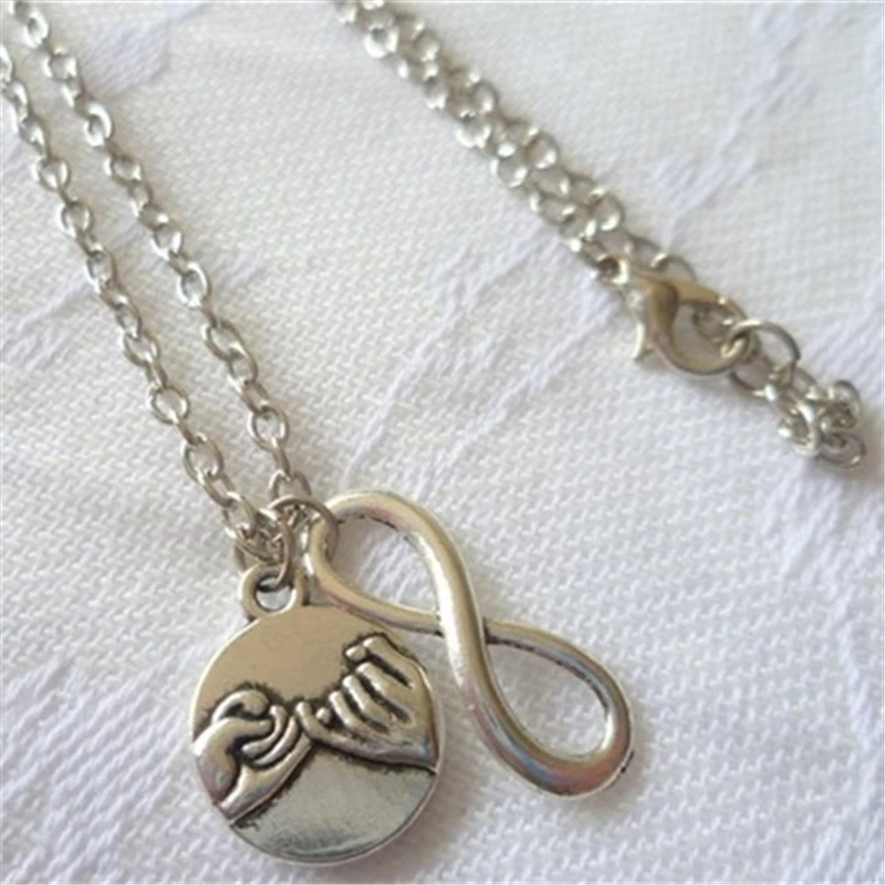 Pinky Promise Necklace Infinity Swear Silver Color Friendship Partner Gift Charm | Украшения и аксессуары