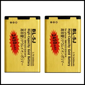 

2PCS/LOT BL-5J Mobile Battery for NOKIA 5230C 5800xm 5800ixm 5802xm 5900xm X9 n900 x6 5233 5235 X6m BATTERY BL5J BL 5J