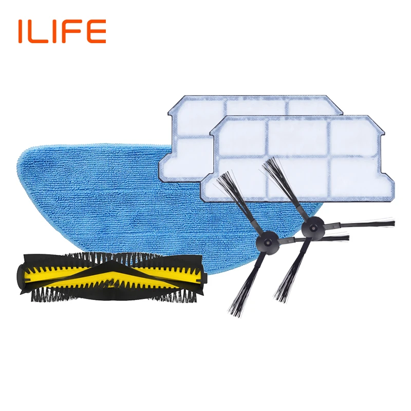 

ILIFE V7s Plus Spare Replacement Kits Filter Mop Cloth Side Brush