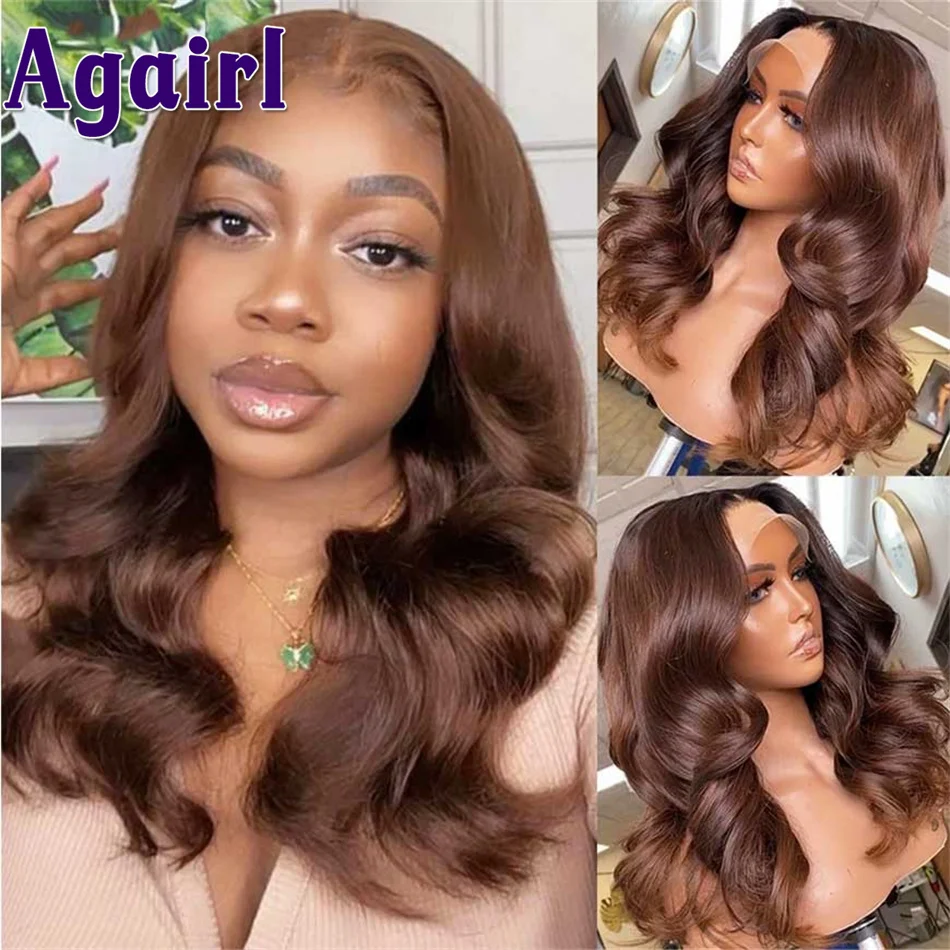 Chocolade Bruin 13X6 13X4 Kant Frontale Pruik 30 32Inch Lace Front Body Wave Menselijk Haar Pruiken Gember 5X5 Vetersluiting Pruiken Voor Vrouwen