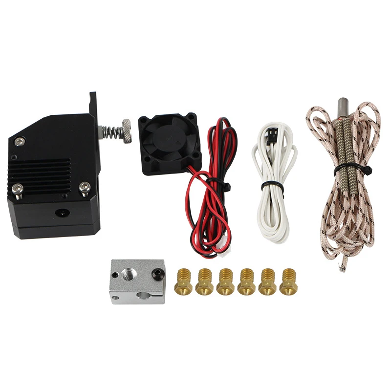 Dual Gear NF All Metal Bmg Extruder Bowden Dual Drive Extruder V6 Heating Block Nozzle Kit for 3D Printer Mk8 Cr-10 Prusa I3 Mk3