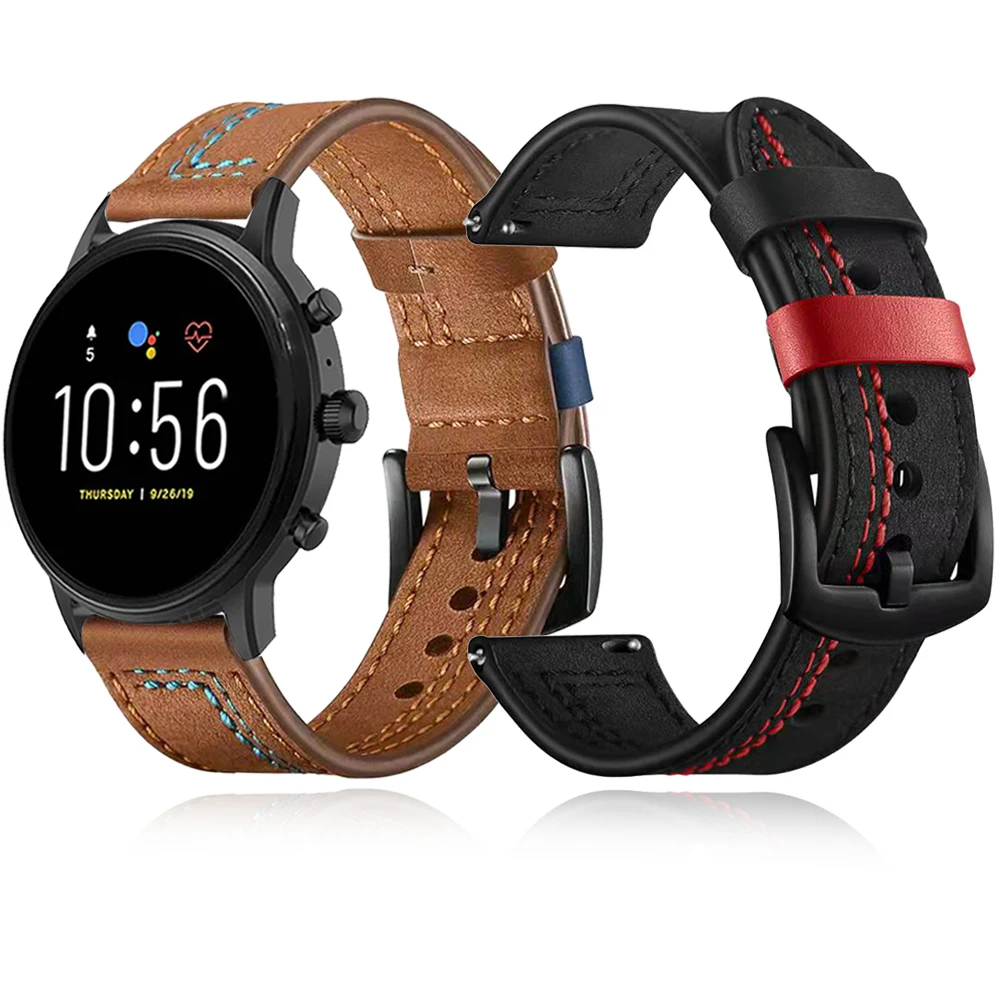 Cinturino Per Fossil Gen 6 44Mm Gen6/Gen 5 5E 44Mm Cinturino Cinturino In Pelle Per Fossil Gen5 Lte 45Mm Cinturino Accessori