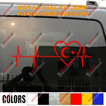 

Love Turkey Turkish Flag Crescent Decal Sticker Car Vinyl Heart Beat EKG