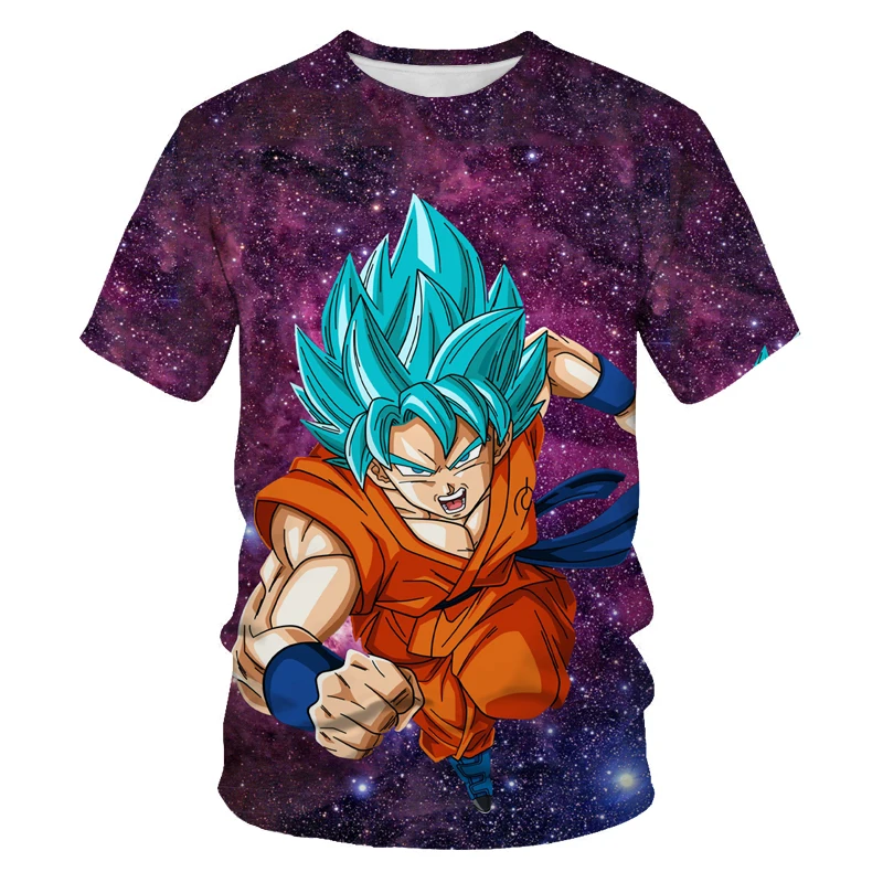 

Boys Dragon Ball 3D printed T-shirt, short-sleeved T-shirt, Dragon Ball Z summer unisex T-shirt, male brand T-shirt
