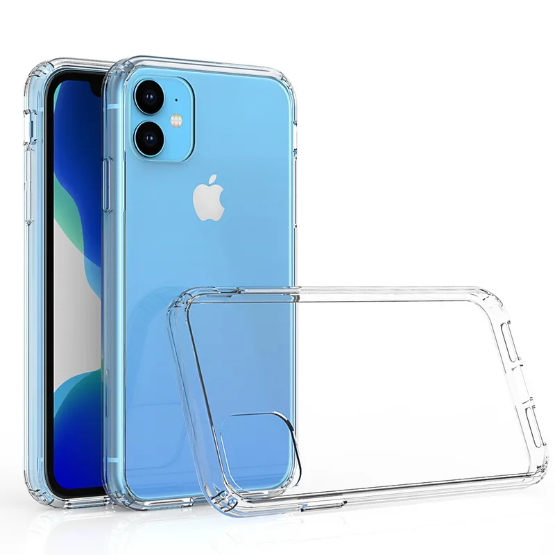 Для iphone 11 Pro max 5,8 6,1 6,5 дюймов Чехол прозрачный защитный чехол для телефона мягкий ТПУ+ жесткий пластиковый чехол для iphone 11 чехлы