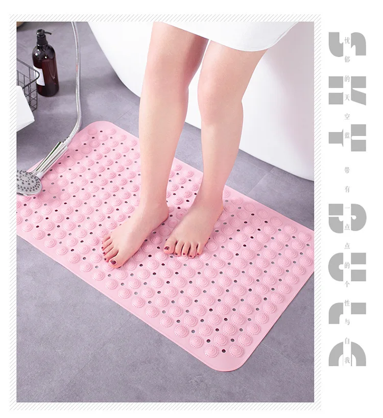 Ванная комната нескользящий коврик из ПВХ, проданы нащего завода Массажный коврик для ног сантехники анти-на плюшевой подкладке, коврик ванна анти-скольжения присоски побережье
