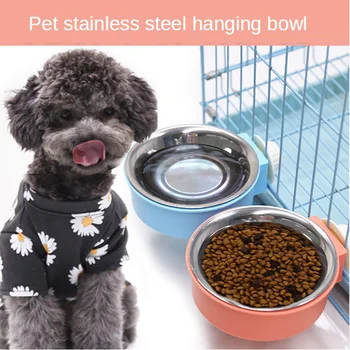 

Hanging Pet Bowls Dog Food Water Feeder Stainless Steel Pet Drinking Dish Feeder Cat Puppy Feeding Supplies Small Dog Accessorie