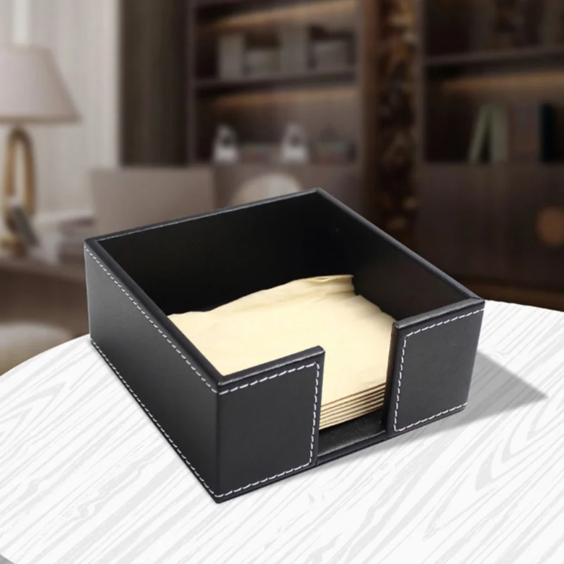 Водонепроницаемая квадратная коробка для салфеток из искусственной кожи, держатель для туалетной бумаги для ресторана, отеля, бумажный стеллаж, кожаная коробка для салфеток, домашний декор