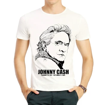 

Johnny Cash T-Shirt White Color Mens Clothes Short Sleeve Johnny Cash T Shirt Tops Tees tshirt Fashion Star Garments T-shirt