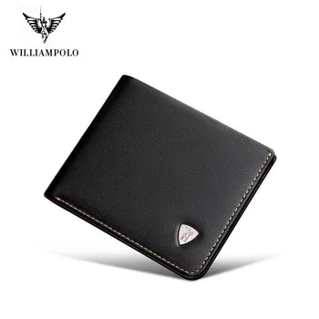 

2019 Minimalist Slim Genuine Leather for Men Ultra Thin Mini Small Coin Compact Short