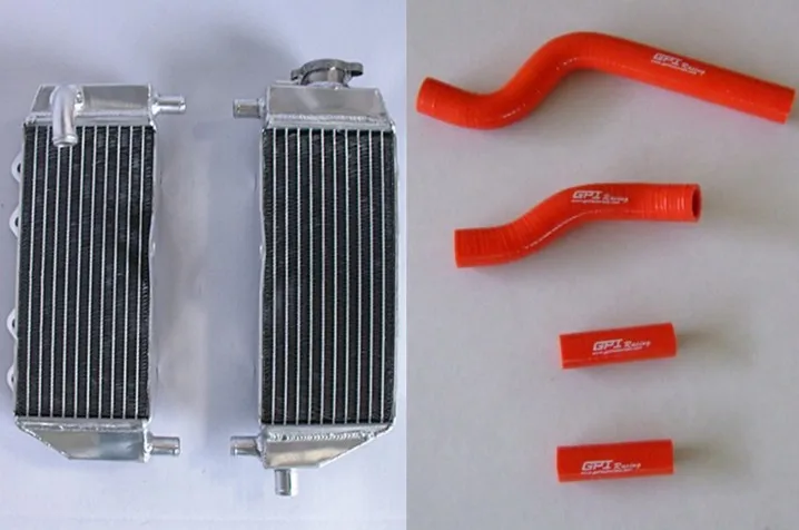 All Aluminum Racing Radiator+Silicone Hose For Fit Yamaha YZ250 2-stroke 2002-2013 11 12