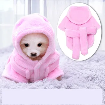 

Cute Dog Bathrob Pet Dog Cat Pajamas Sleeping Clothes Soft Pet Bath Drying Towel Clothes for Puppy Dogs Cats Pet Accessories