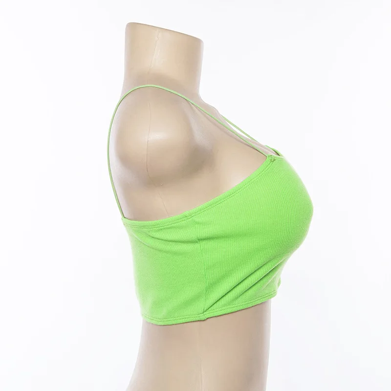 New women's sexy low-cut fluorescent camisole Gym Shirt Vest