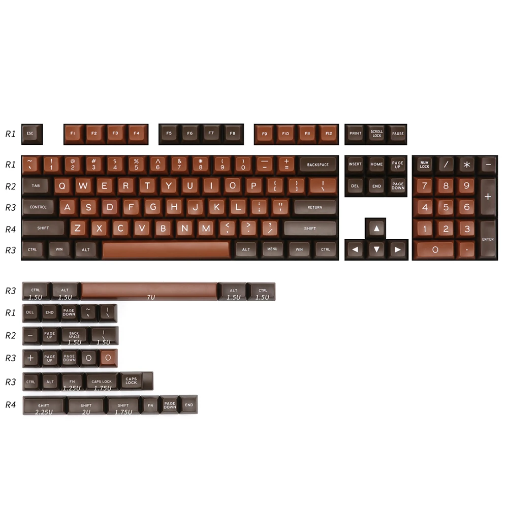 keycaps set3 154 клавиш DSA PBT колпачки для вишневых механических колпачки для клавиш для покера 87 96 104 108 Tada68 Gk64 Minila Kbd67 75 клавиш клавиатуры - Цвет: keycaps set3