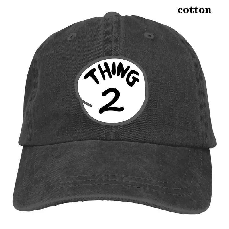 Thing 2 эмблема красный свитшот для Бейсбол кепки для мужчин и женщин, Кепка-тракер Шапки модные регулируемые кепки - Цвет: 3-Black