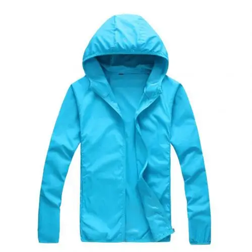 Quick Dry Skin Coat Sunscreen Waterproof UV Women thin Army Outwear Ultra-Light Windbreake Jacket Women Men Windproof Coat Jacke Lake Blue