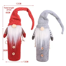 Винная бутылка Рождественская Обложка Санта Снеговик вечерние декоративное украшение стол украшение для рождественской вечеринки