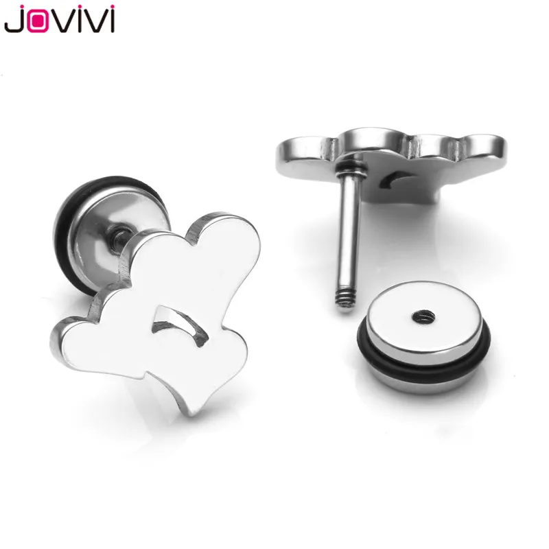 Jovivi 16 г серьги-гвоздики из нержавеющей стали в форме сердца спиральный для хряща Бар пирсинг для пупка штанги Серьги для пирсинга