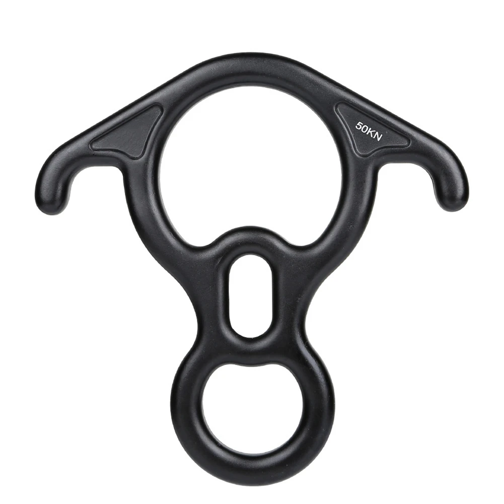 Rock Climbing Descender OX Horn 8-shape Descender Ring Downhill Ring with Bent-ear Rappelling Gear Belay Device Equipment