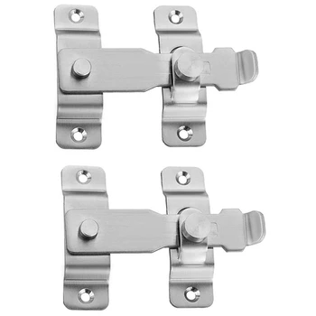 

Home Security Gate Latch,4 Inch Heavy Duty Stainless Steel Door Latch to Keep You Safe and Private, Childproof Door Reinforcemen