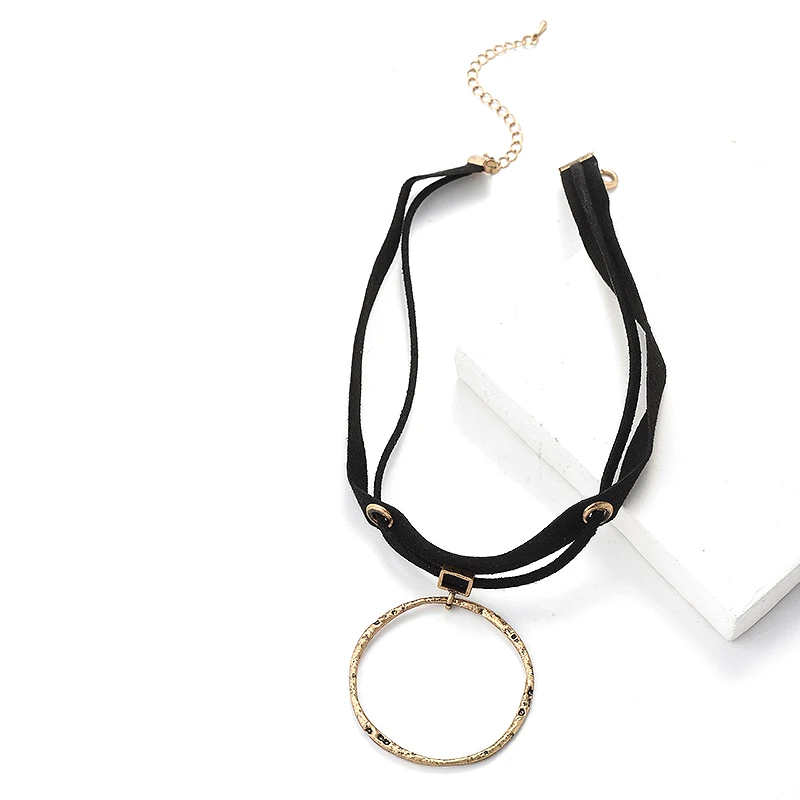 Fever& Free женское винтажное Ожерелье Bijoux крошечные Черные бусы чокер ожерелье этническое богемное камень кожаное ожерелье-ошейник - Окраска металла: Style5