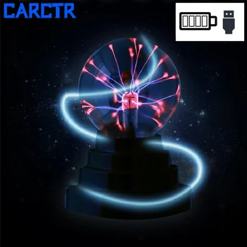 

LED Car Atmosphere Music Sound Control LED USB Plasma Ball Electrostatic Lamp Party Magic Lighting Decoration DJ Lights 3 Inches