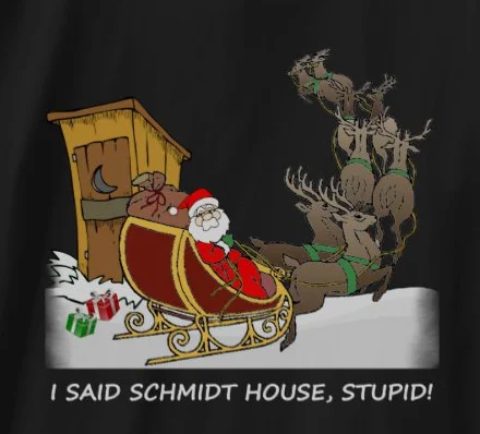 Забавная Рождественская Толстовка Унисекс с капюшоном Schmidt House